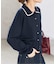 《一部店舗+WEB限定》フリルレースポロシャツニットカーディガン