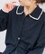 《一部店舗+WEB限定》フリルレースポロシャツニットカーディガン