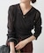 kiehtova /キエトヴァ LAYERED SHEER CROSS CARDIGAN カーディガン