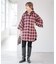 《別注》crinkle check frill collar shirts*