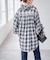 《別注》crinkle check frill collar shirts*