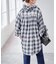 《別注》crinkle check frill collar shirts*