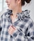 《別注》crinkle check frill collar shirts*