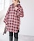 《別注》crinkle check frill collar shirts*
