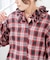 《別注》crinkle check frill collar shirts*