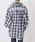《別注》crinkle check frill collar shirts*
