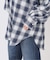 《別注》crinkle check frill collar shirts*