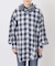 《別注》crinkle check frill collar shirts*