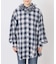 《別注》crinkle check frill collar shirts*