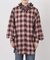 《別注》crinkle check frill collar shirts*
