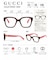 GUCCI メガネ レディースワイドスクエア インジェクションフレーム ハバナ×ピンク GG2193O-004