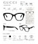 GUCCI メガネ レディースワイドスクエア リサイクルアセテートフレーム ブラック GG2202O-005