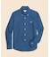 【Double B Collection】 コットン　ライトウェイトデニム　BBロゴ　ボタンダウンシャツ　Classic Fit