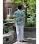 コットン　アイランドプリント　オープンカラーシャツ　Regular Fit