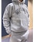 Brooks Brothers×Champion　USAコットン　ラバープリントロゴ　フーデッド　スウェットシャツ　Made in USA