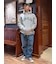 Brooks Brothers×Champion　USAコットン　ラバープリントロゴ　フーデッド　スウェットシャツ　Made in USA