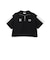 袖メッシュハーフジップ半袖Tシャツ