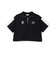 袖メッシュハーフジップ半袖Tシャツ