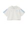袖メッシュハーフジップ半袖Tシャツ