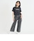 裾ドロストりぼんタック半袖Tシャツ