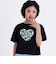 【デイリープライス】【綿100%】ハートロゴプリント半袖Tシャツ