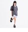 【接触冷感】バックハート衿つきハーフZIP半袖T