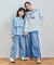 VIVIAN BLUE(ヴィヴィアンブルー)【キッズ】デニム刺繍ワイドパンツ