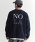 BACK NUMBER(バックナンバー)【メンズ】モールニットロゴクルーネックセーター