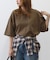 HONEYSUCKLE ROSE(ハニーサックルローズ)【レディース】【見た目は秋、機能は夏】「インレイ」ショートTシャツ(接触冷感/UVカット)