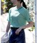 Healthknit(ヘルスニット)【レディース】ボーダーワッフルＴシャツ