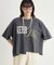 《体型カバー》切替プリントTシャツ