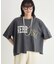 《体型カバー》切替プリントTシャツ