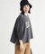 《店舗人気アイテム/体型カバー》ロゴ切替7分袖Tシャツ