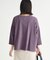 《店舗人気アイテム/体型カバー》ロゴ切替7分袖Tシャツ