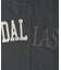 《店舗人気アイテム/体型カバー》ロゴ切替7分袖Tシャツ