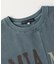 《店舗人気アイテム/体型カバー》ロゴ切替7分袖Tシャツ