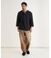 ワッフル7分袖ヘンリーネックTシャツ