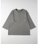ワッフル7分袖ヘンリーネックTシャツ