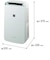 シャープ　冷風・衣類乾燥除湿機 コンプレッサー方式 13～25畳目安 プラズマクラスター7000 コンパクトクール タンク容量2.5L アイスホワイト CMU100
