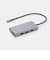 エレコム　ドッキングステーション 10-in-1 USB-C ハブ PD 100W HDMI 4K/30Hz VGA 1080p USB-A×3 LAN SD/microSD アルミ筐体 シルバー DST101BPSV