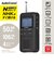 オーム電機　Nラジオ ポケット P500 AudioComm ［ワイドFM対応 / AM/FM］ ガンメタグレー RADP500NH
