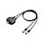 ORIGINALBASIC　4K8K対応 アンテナ分配器 出力ケーブル付 (F(ネジ)0.5m)  OBTDFF2C05BK