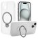 ラスタバナナ　iPhone 15 ZEROSAFE 極限保護 ハイブリッドケース TPU×PC 360°回転MagSafeリング付き FRWH フロストホワイト 7870IP361HPMWH