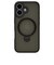 ラスタバナナ　iPhone 16(6.1インチ)ZEROSAFE Shaft カメラ周囲保護 Magsafe対応 360°回転スタンドケース フロストブラック 8386IP461ZSFSLBK
