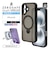 ラスタバナナ　iPhone 16(6.1インチ)ZEROSAFE Shaft カメラ周囲保護 Magsafe対応 360°回転スタンドケース フロストブラック 8386IP461ZSFSLBK