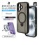 ラスタバナナ　iPhone 16(6.1インチ)ZEROSAFE Shaft カメラ周囲保護 Magsafe対応 360°回転スタンドケース フロストブラック 8386IP461ZSFSLBK