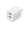 エレコム　USB Type-C コンセント 充電器 PD 20W 急速充電 USB-C ×2 折りたたみプラグ 小型 軽量 【 iPhone iPad Android Xperia Galaxy AQUOS P MPAACCP35XWH