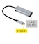 ナカバヤシ　LAN変換アダプタ [USB-C オス→メス LAN] シルバー ULAC01SL