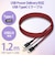 エレコム　タイプC ケーブル USB Type-C to Type-C 1.2m PD 60W 急速充電 断線に強い 高耐久 レッド MPAXCCS12PNRD