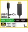 エレコム　映像変換ケーブル USB Type-C-HDMI ミラーリング対応 60Hz 1.0m CACCHDMI10BK3